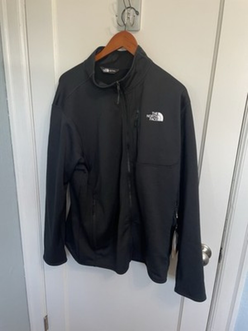 North Face Skyline Full Zip Fleece Jacket NWT Black XL *Logo Patch